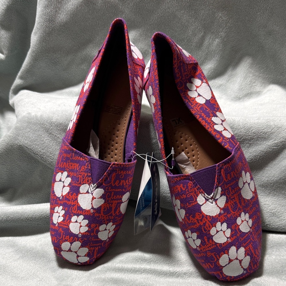 Purple and White Women's Slip-On Shoes